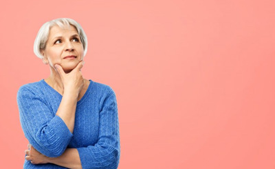 Lady thinks something over