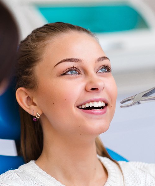 A woman getting her wisdom teeth removed.
